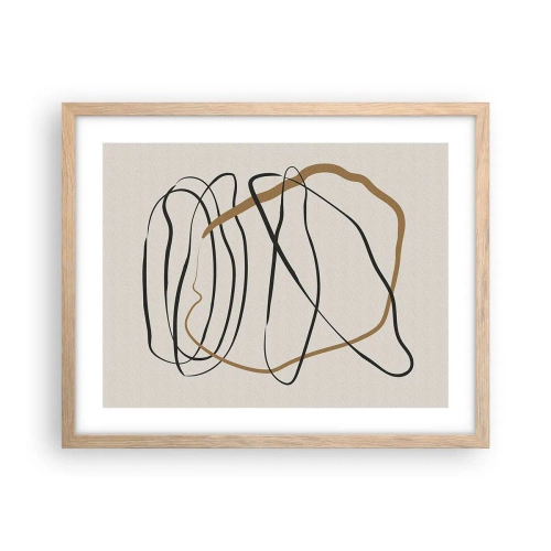 Poster în ramă de stejar deschis - Compoziție - Dans posesiv - 50x40 cm