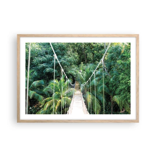 Poster în ramă de stejar deschis - Welcome to the jungle! - 70x50 cm