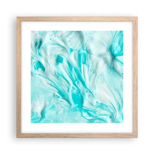 Poster în ramă de stejar deschis - Împreună pentru totdeauna - 40x40 cm