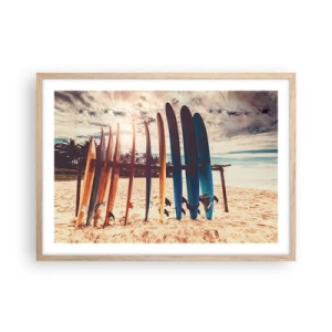 Poster în ramă de stejar deschis - Noapte bună, până mâine - 70x50 cm