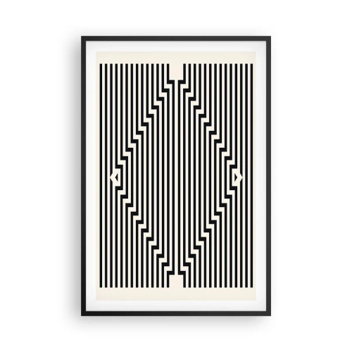 Poster în ramă neagră - Iluzie geometrică - 61x91 cm