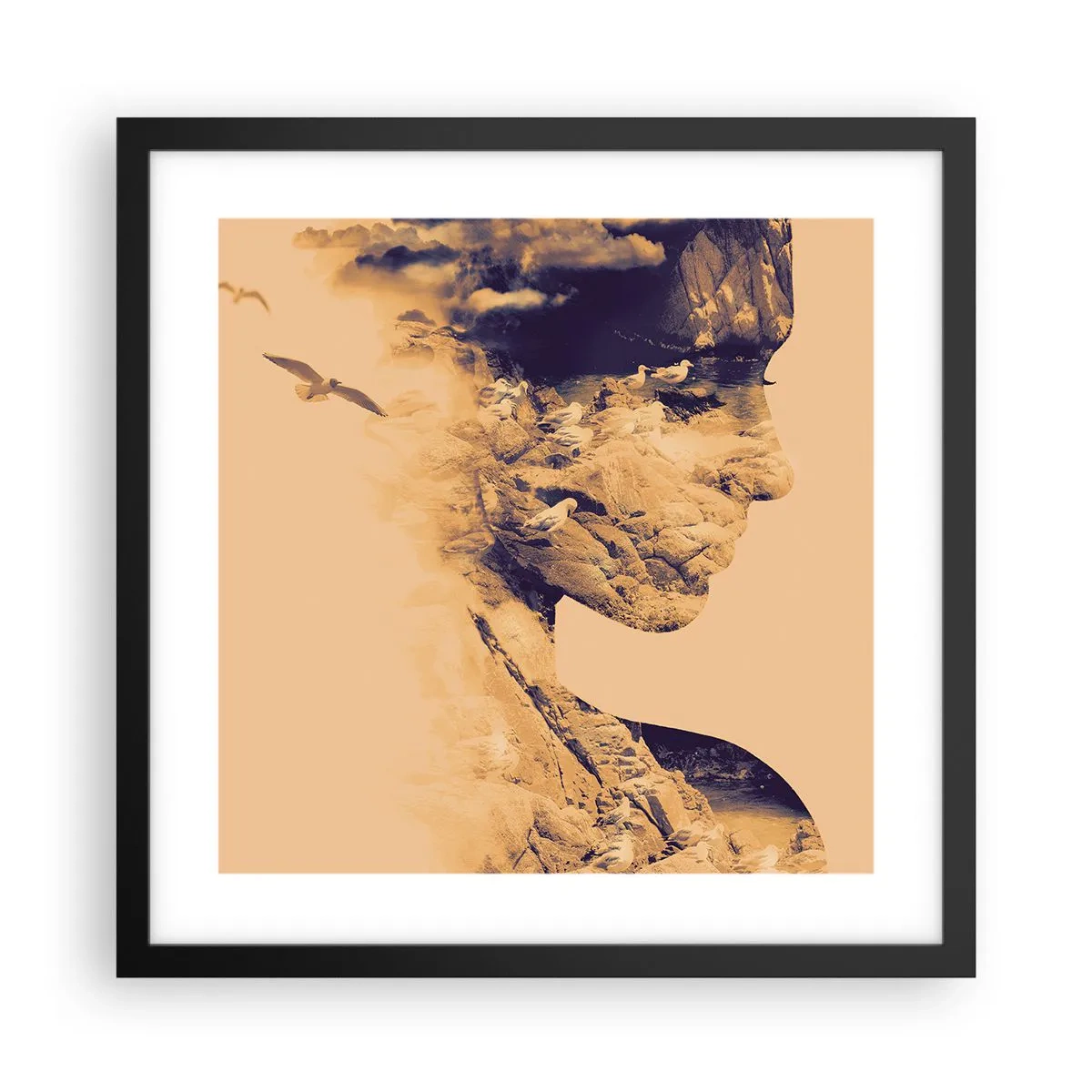 Poster în ramă neagră - Frumoasă prin natura - 40x40 cm