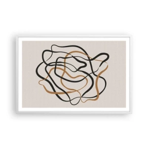 Poster în ramă albă - Totul s-a încurcat - 91x61 cm