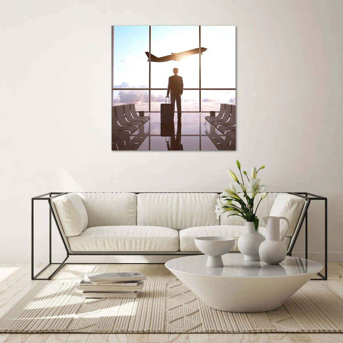 Tablou pe sticlă - Ai timp, încetinește - 70x70 cm