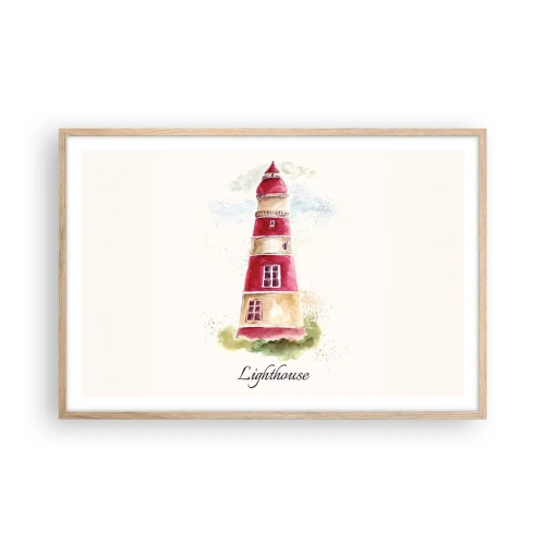 Poster în ramă de stejar deschis - Întotdeauna vreme bună - 91x61 cm