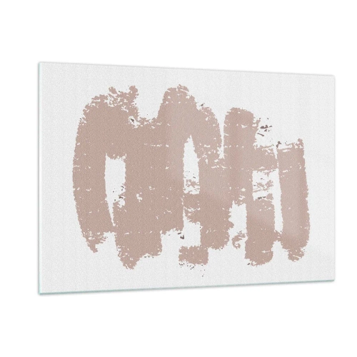 Tablou pe sticlă - Abstracție în roz moale - 120x80 cm