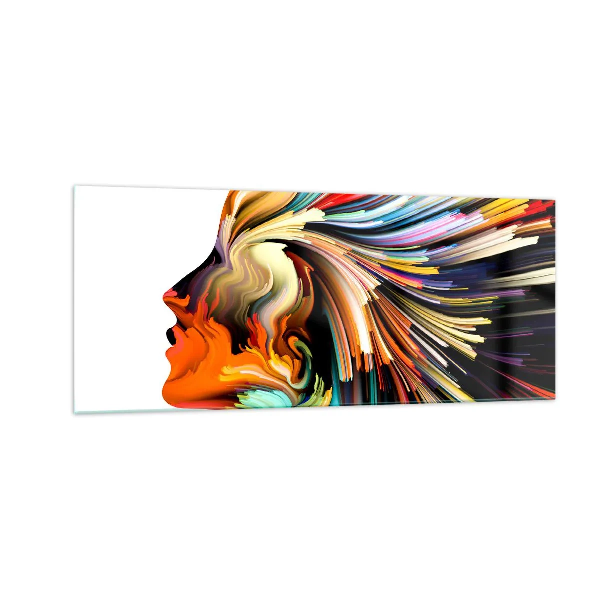 Tablou pe sticlă - O explozie de imaginație - 100x40 cm