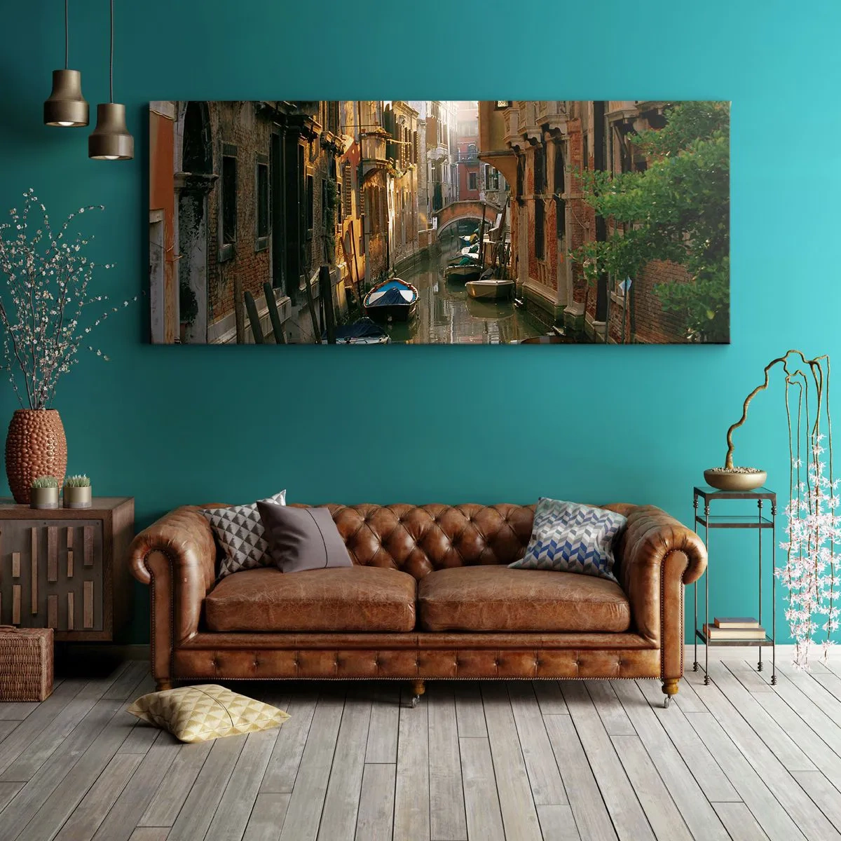 Tablou pe pânză - Pe o străduță venețiană - 100x40 cm
