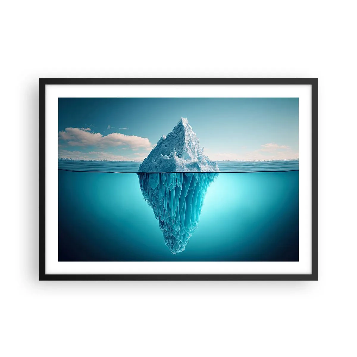 Poster în ramă neagră - Regina de gheață - 70x50 cm