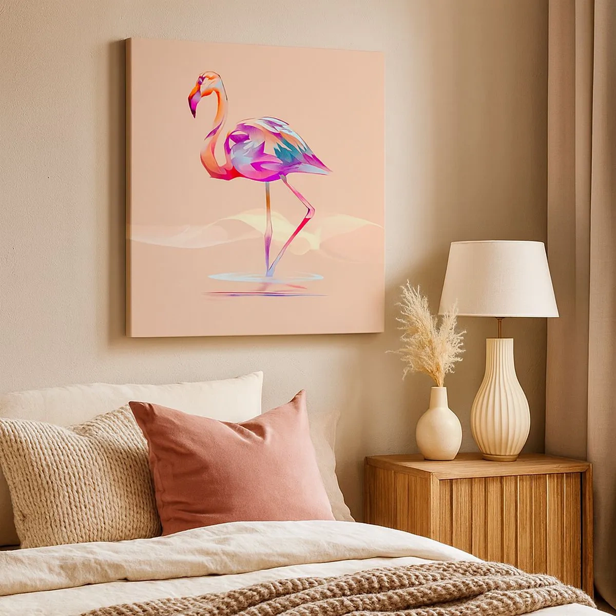 Tablou pe pânză - Pasăre de emoție bună - 30x30 cm