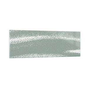 Tablou pe sticlă - Abstracție în stil de iarnă - 90x30 cm