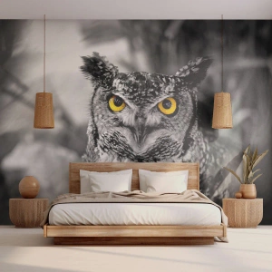 Tapet Premium Sand - Nimic nu poate fi ascuns - Păsări, Bufniţă, Natură - 100x70 cm
