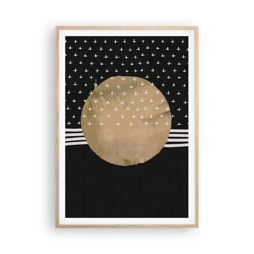 Poster în ramă de stejar deschis - Compoziție: steagul galactic - 70x100 cm