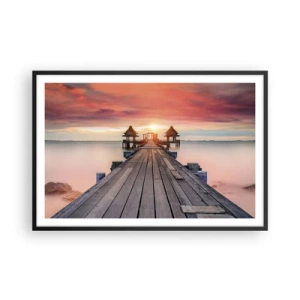 Poster în ramă neagră - Vestul la est - 91x61 cm