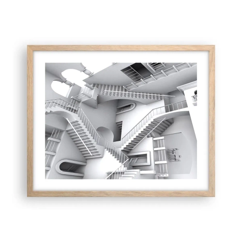 Poster în ramă de stejar deschis - Paradoxurile spațiului - 50x40 cm