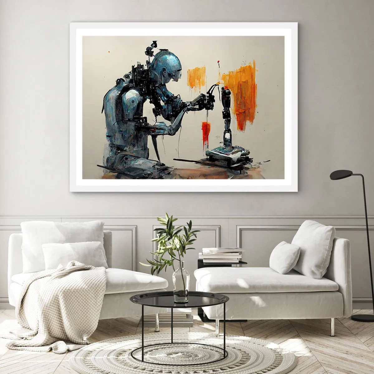 Poster în ramă albă - Vine ziua de mâine..... - 91x61 cm