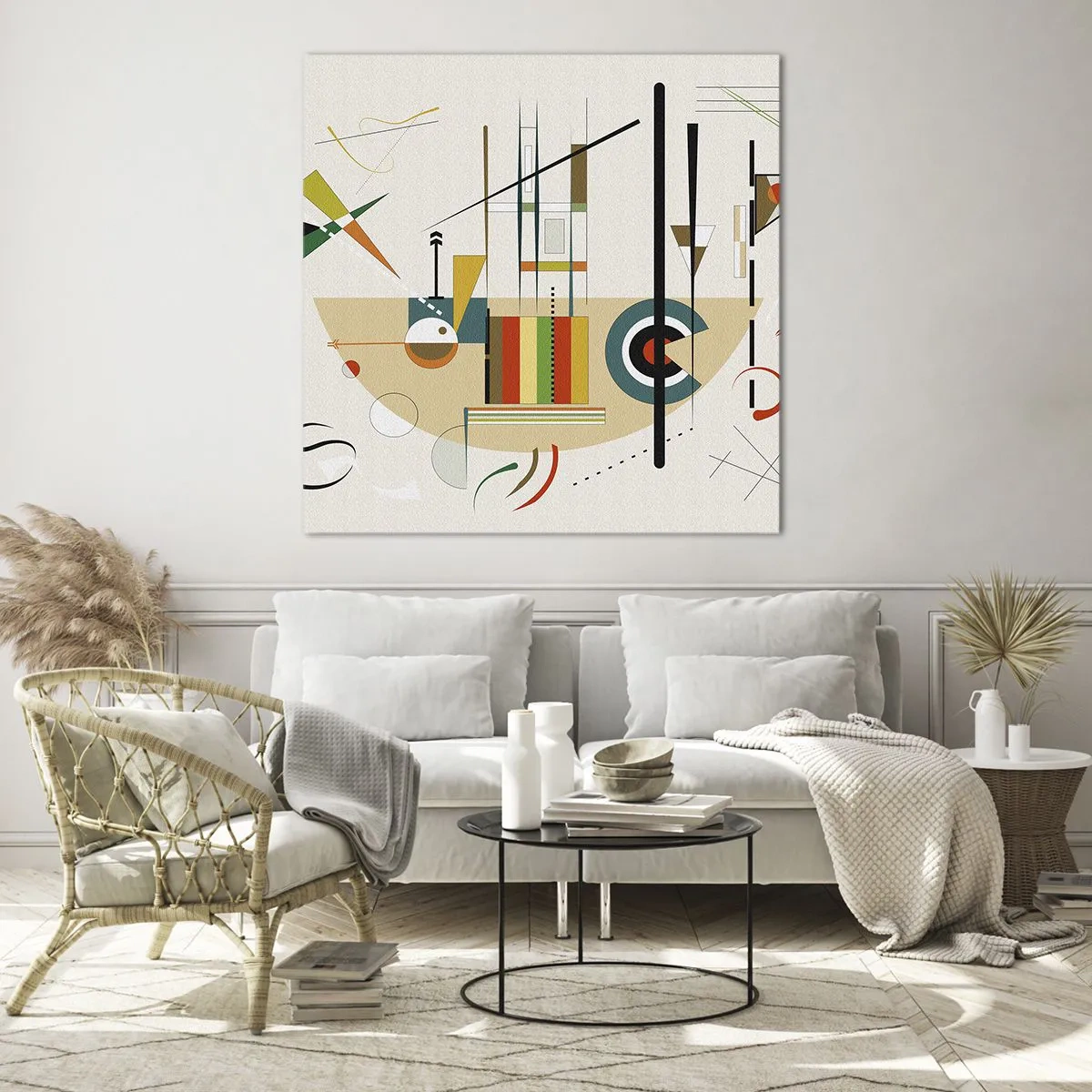 Tablou pe sticlă - Și lumea râde - 70x70 cm