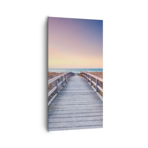 Tablou pe pânză - Aurora baltică de seară - 65x120 cm