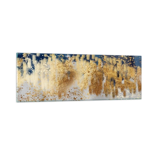 Tablou pe sticlă - Compoziție modernă cu bliț - 90x30 cm