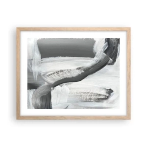 Poster în ramă de stejar deschis - Cu o mișcare decisivă - 50x40 cm