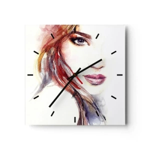 Ceas de perete - Ceas pe sticlă - Vademecum - urmărește-mă - 40x40 cm