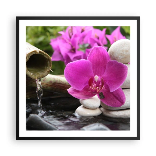 Poster în ramă neagră - Te odihnești deja - 60x60 cm