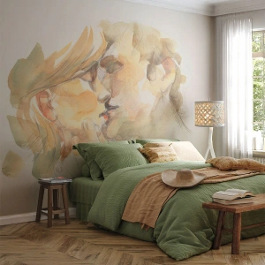Tapet Premium Sand - Jumătatea găsită? - Cuplu îndrăgostit, Pup, Bucată - 450x315 cm