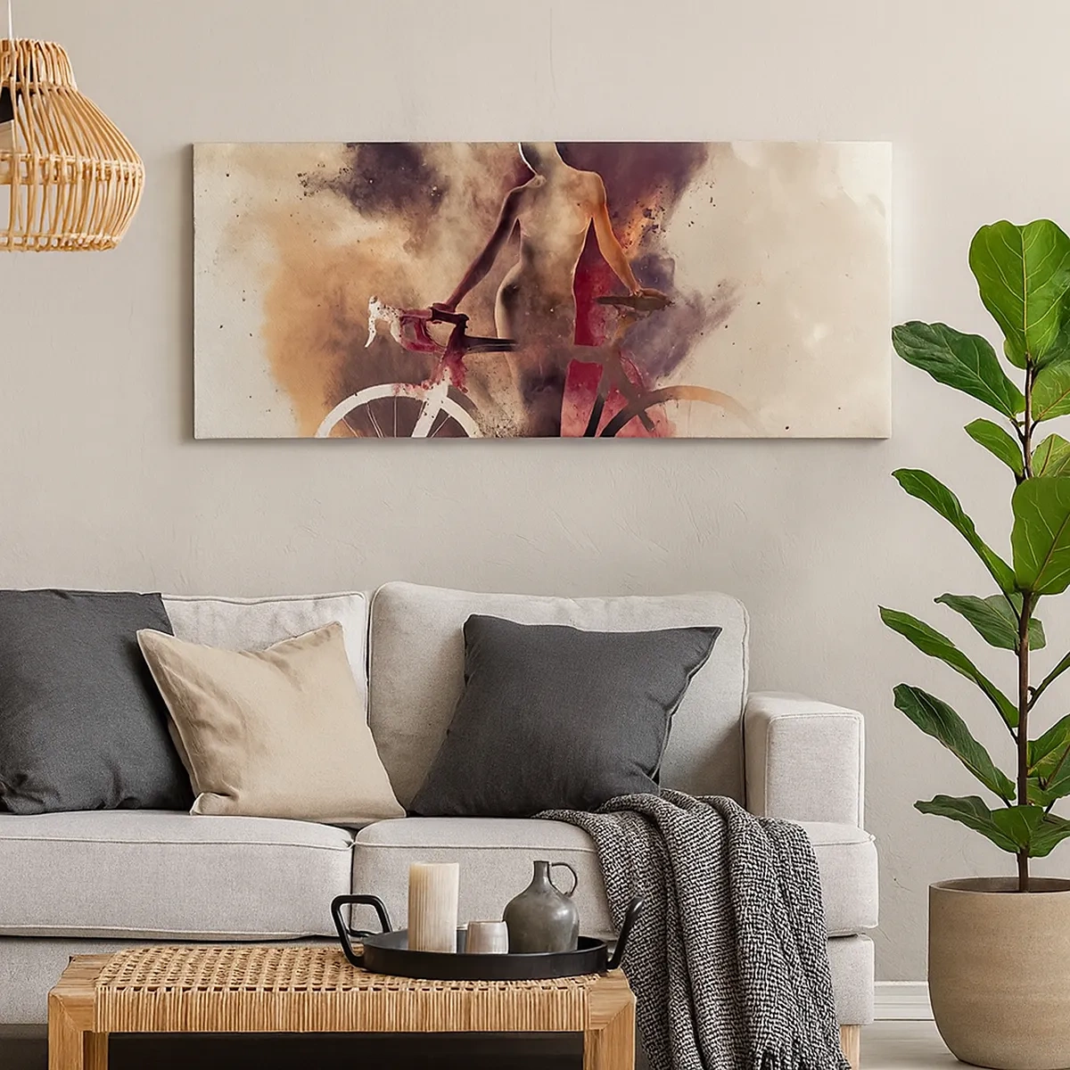 Tablou pe pânză - În forme de marmură sufletul ciclist - 30x30 cm