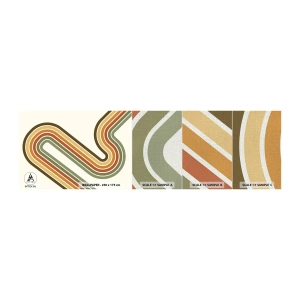 Mostră tapet Premium Canvas - Cu zigzag până la destinație - Abstracția, Bucată, Model modern - 100x30 cm