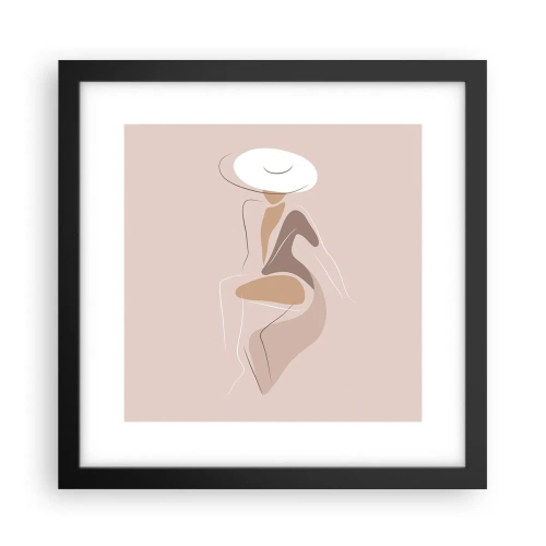 Poster în ramă neagră - O doamnă adevărată - 30x30 cm