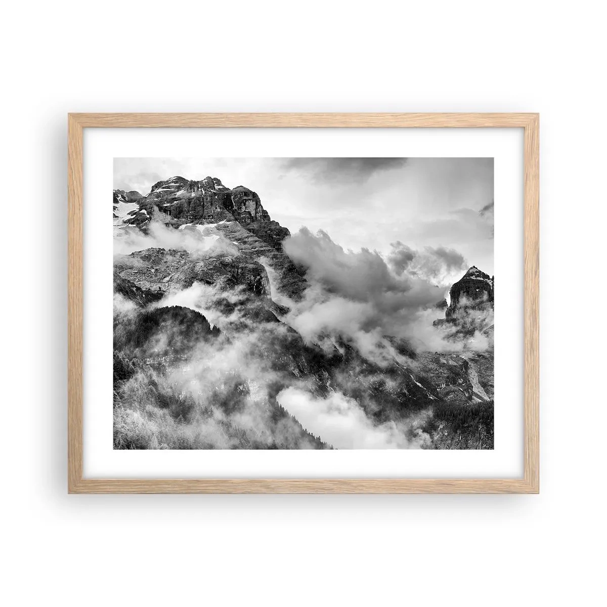 Poster în ramă de stejar deschis - Frumoase și crude - 50x40 cm