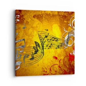 Tablou pe pânză - Lasă muzica să curgă - 40x40 cm