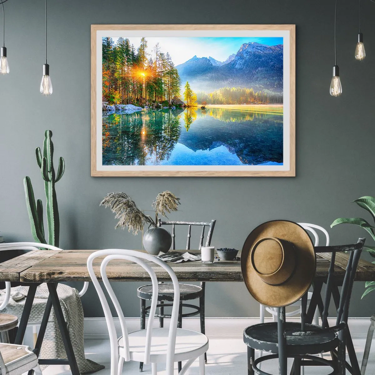 Poster în ramă de stejar deschis - Maiestate și dulceață - 91x61 cm