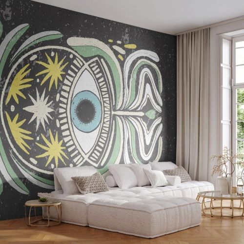 Tapet Autoadeziv Deluxe Sticker - Ritualuri tribale - Boho, Ochi, Pastel - 450x315 cm