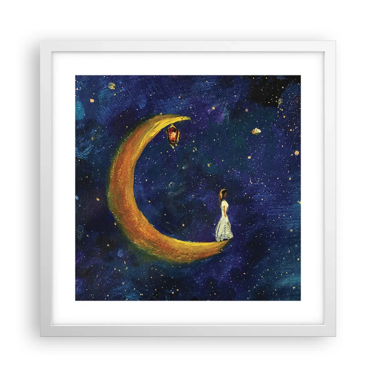 Poster în ramă albă - Chemarea lumii - 40x40 cm