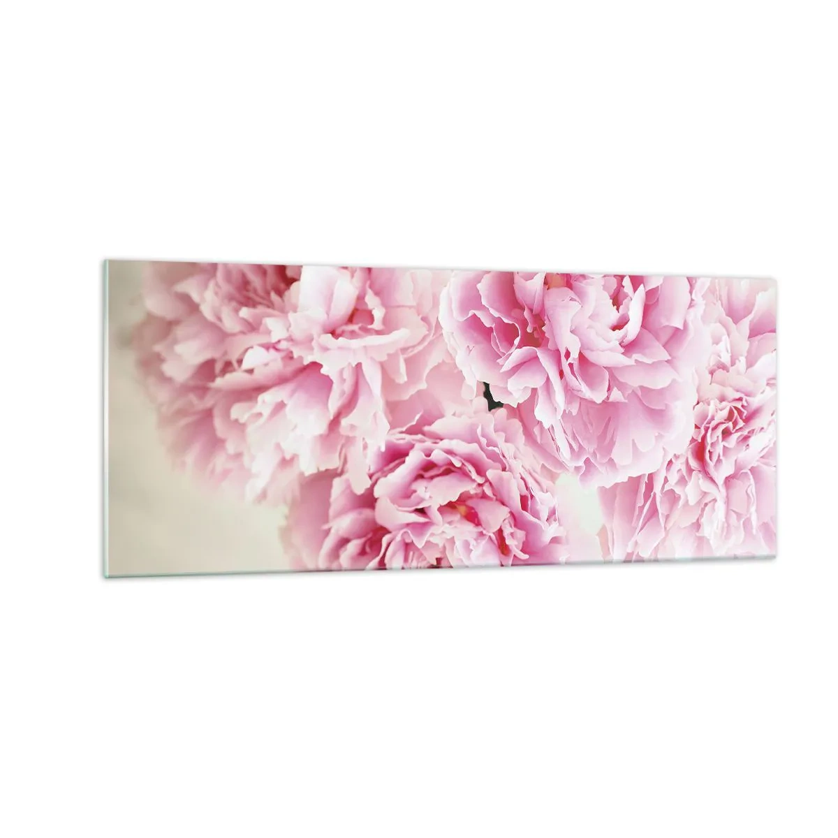 Tablou pe sticlă - În luxul roz - 100x40 cm