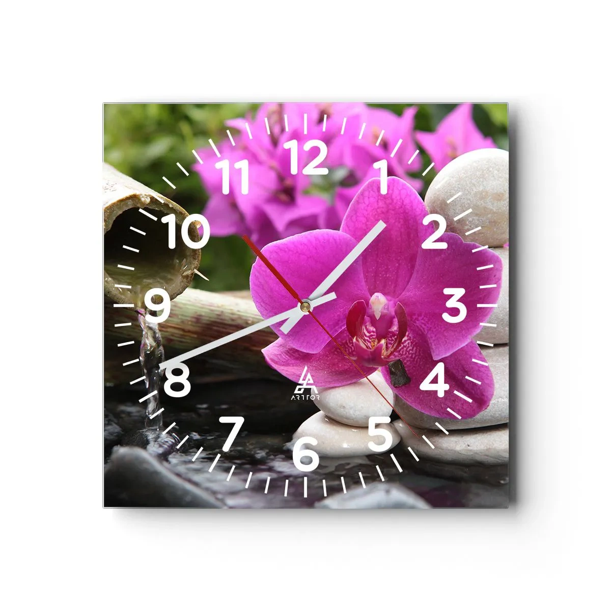 Ceas de perete - Ceas pe sticlă - Te odihnești deja - 30x30 cm