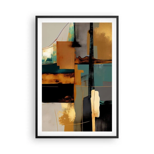 Poster în ramă neagră - Abstracția - lumină și umbră - 61x91 cm