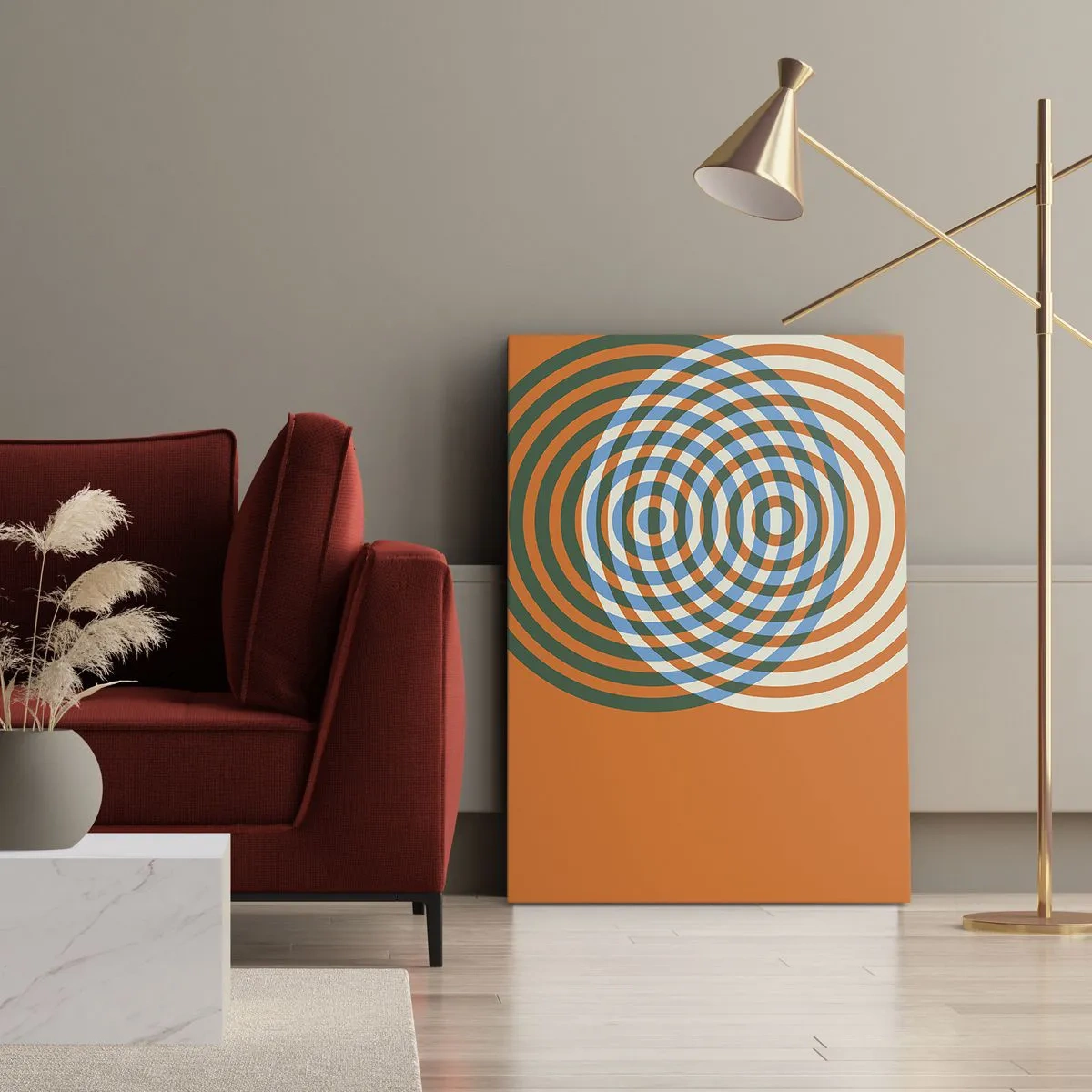 Tablou pe pânză - Variație circulară abstractă - 50x70 cm