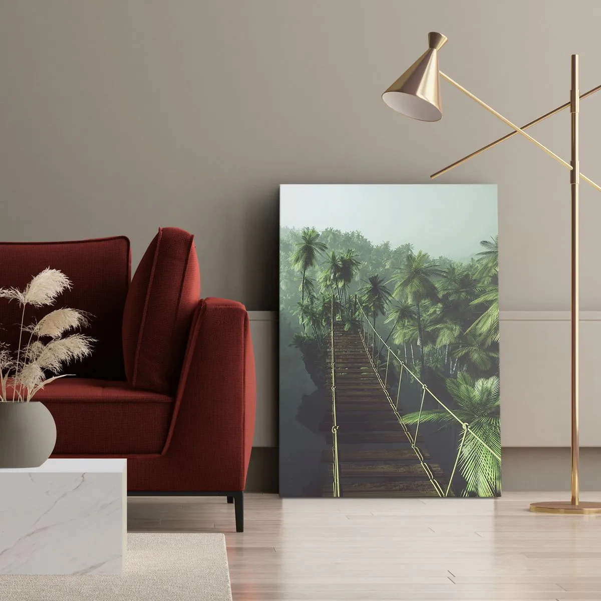 Tablou pe pânză - Deasupra cazanului verde - 70x100 cm