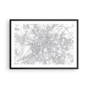 Poster în ramă neagră - Floare de Berlin - 70x50 cm