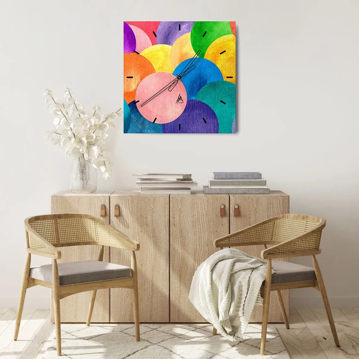 Ceas de perete - Ceas pe sticlă - Plenitudinea originară a vieții - 30x30 cm