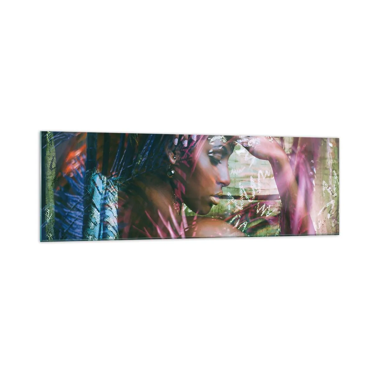 Tablou pe sticlă - Mama Natură în junglă - 160x50 cm
