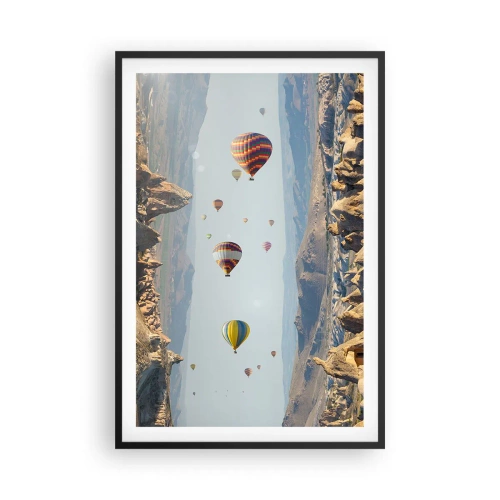 Poster în ramă neagră - Orice este posibil aici - 61x91 cm