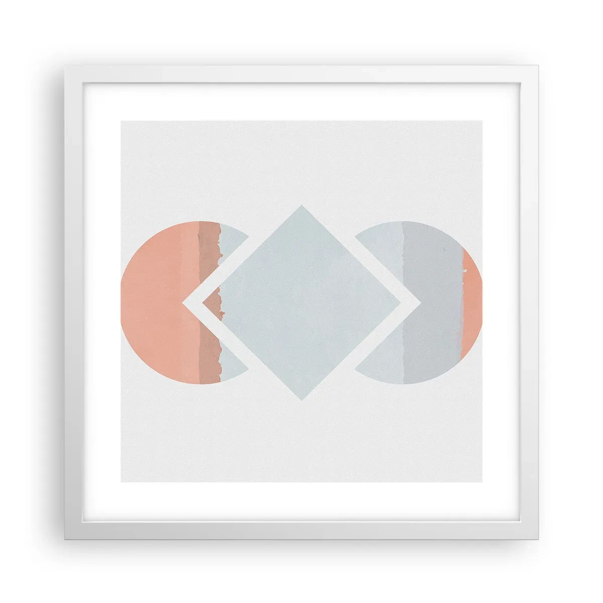 Poster în ramă albă - Situația este clară - 40x40 cm