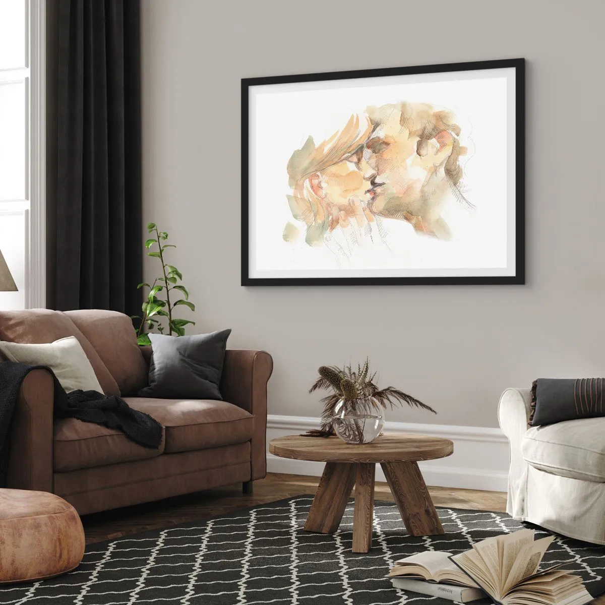 Poster în ramă neagră - Jumătatea găsită? - 70x50 cm