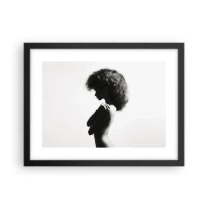 Poster în ramă neagră - Ca o floare pe o tulpină subțire - 40x30 cm