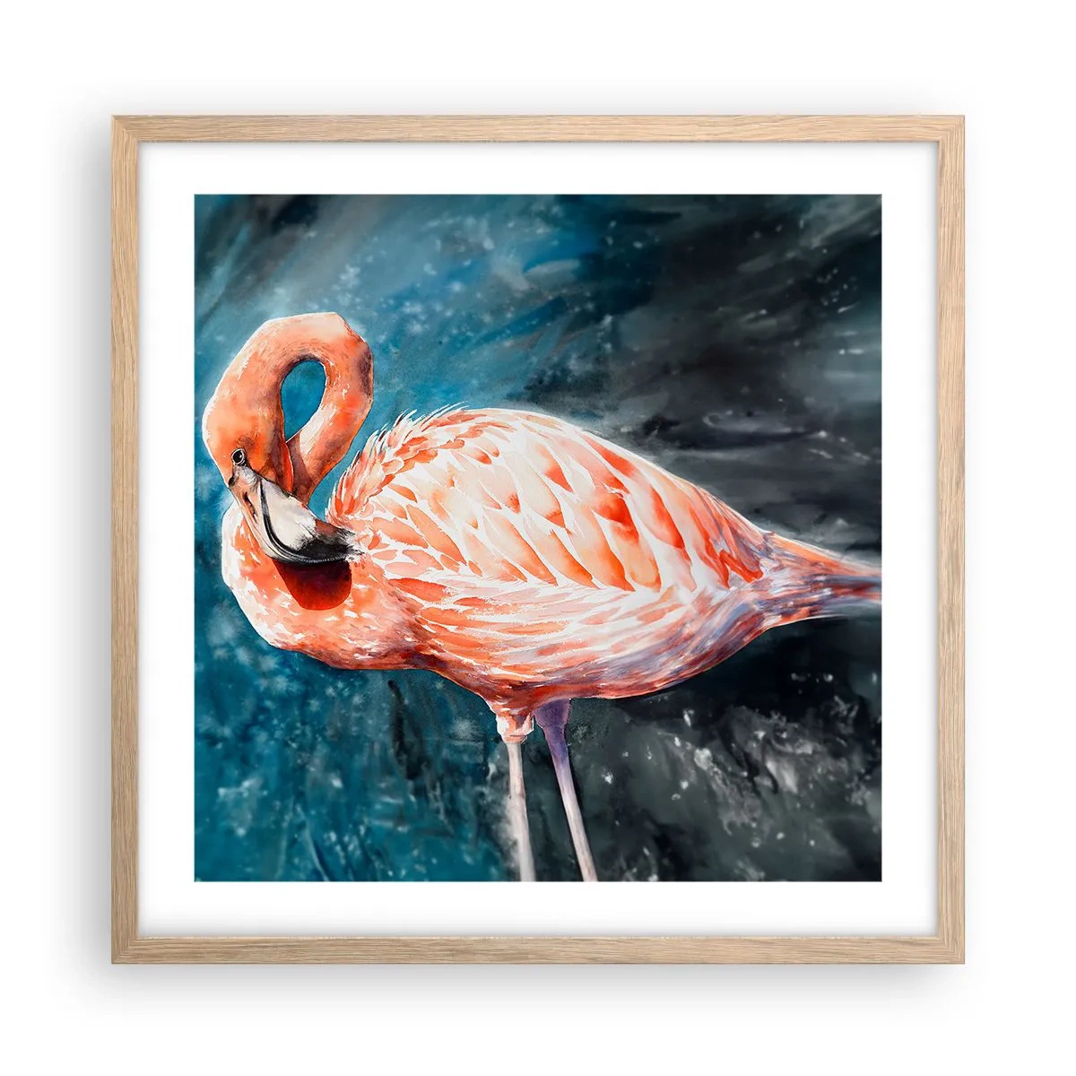 Poster în ramă de stejar deschis - Decorativ prin natură - 50x50 cm