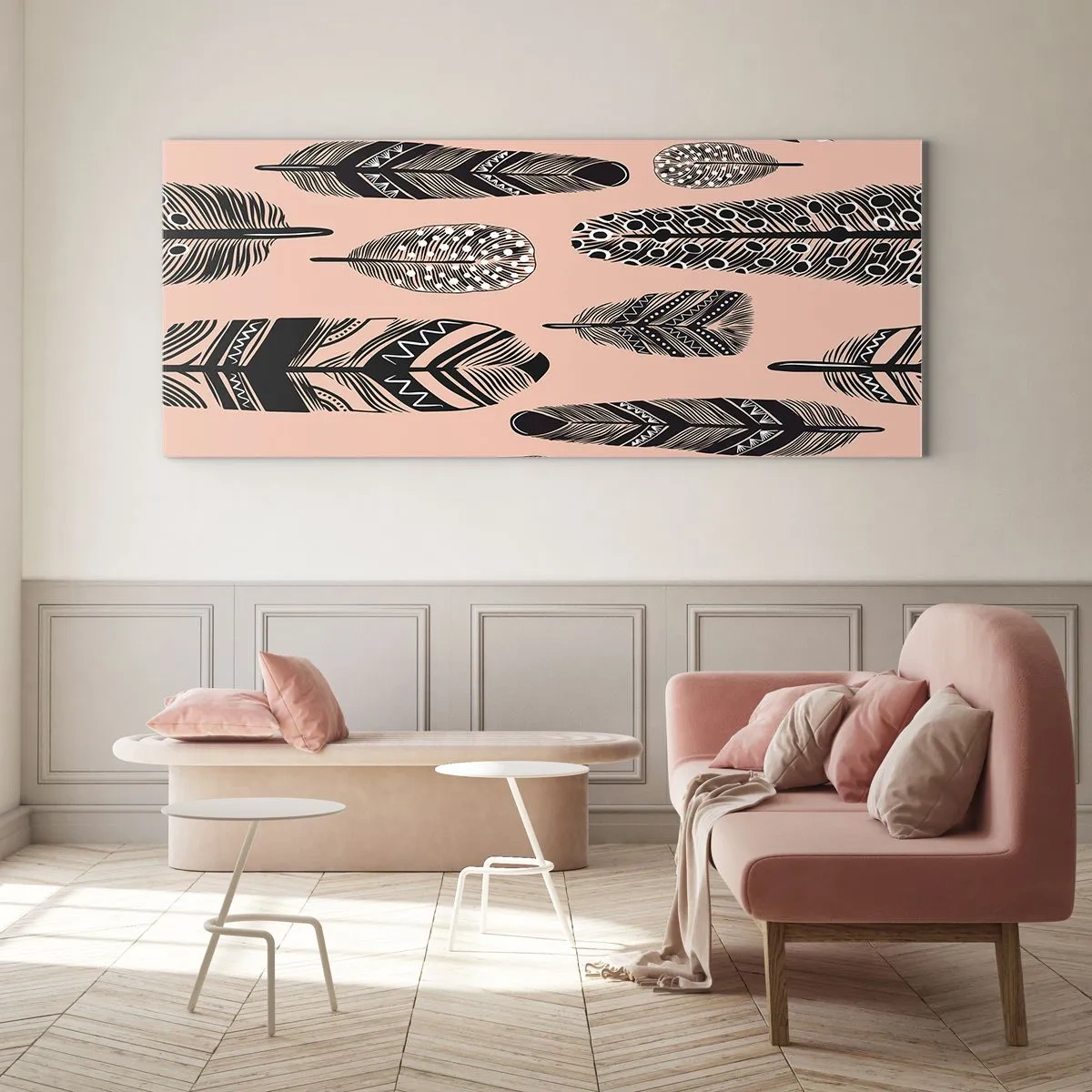 Tablou pe sticlă - Colecție indiană - 100x40 cm