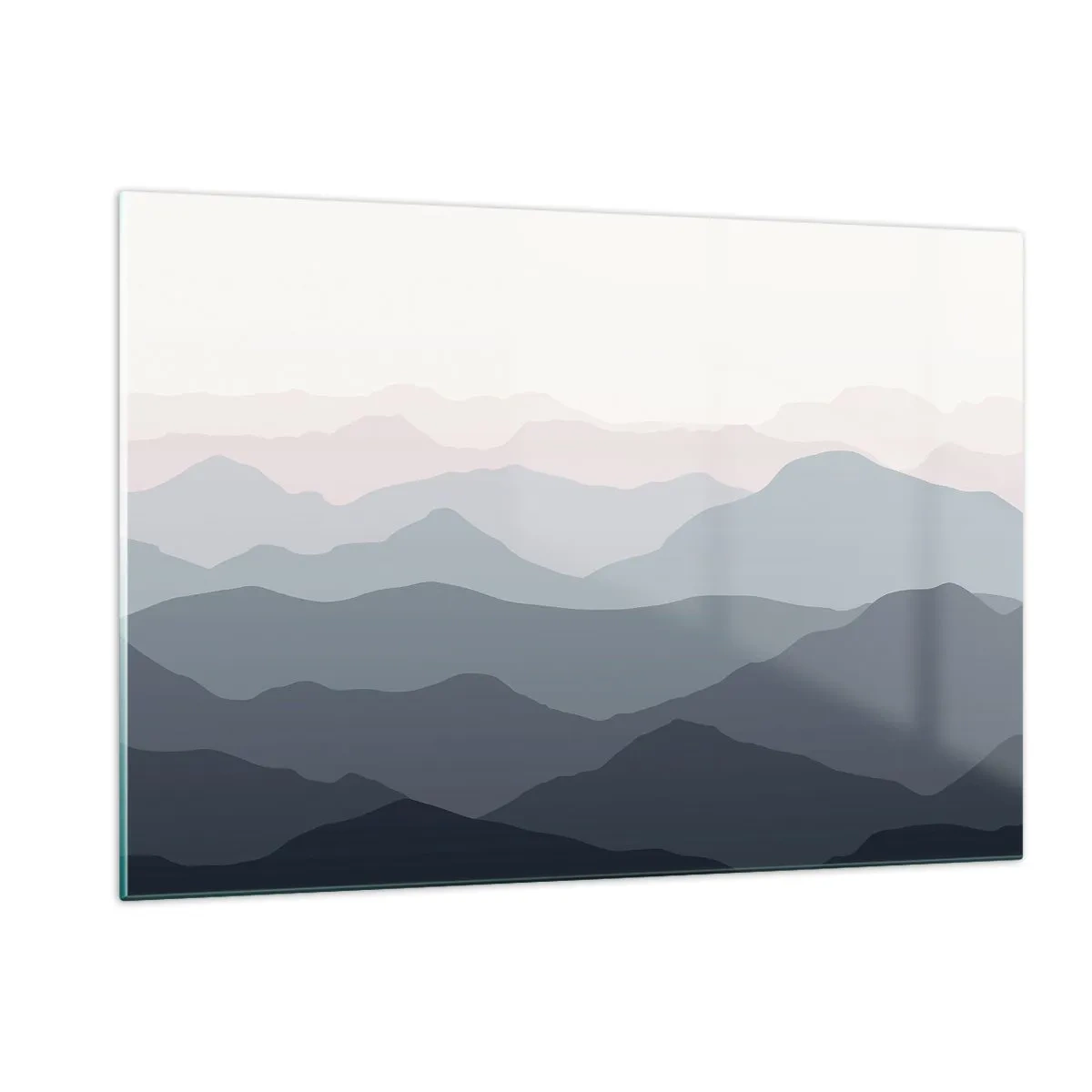 Tablou pe sticlă - Valuri de munți - 120x80 cm